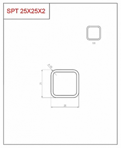 25x25x2 (Radius corner)